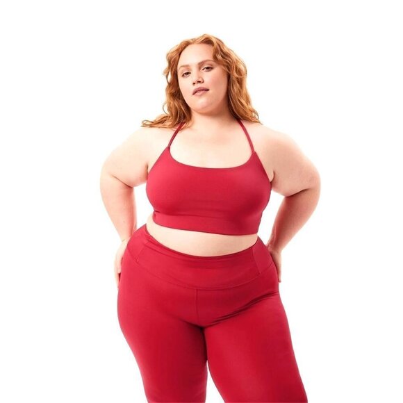 Girlfriend Collective Red Juliet‎ Strappy Criss Cross Back Sports Bra XXS - Picture 3 of 11